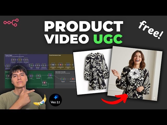 NanoBanana + Veo3.1: Product Photo to UGC Video Ad in 3 Minutes for FREE (n8n)