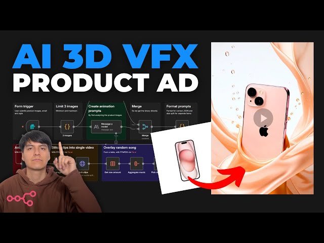This AI System Turns Product Images to Pro VFX Video Ads (N8N + KlingO1)
